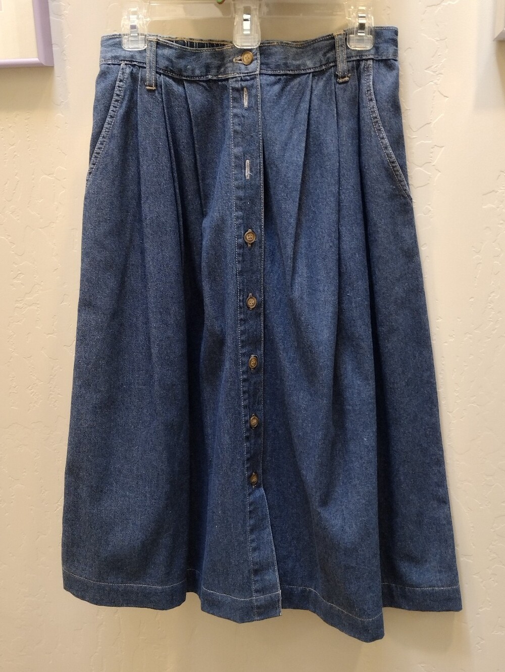Gloria Vanderbilt Blue Denim Skirt Women's Medium